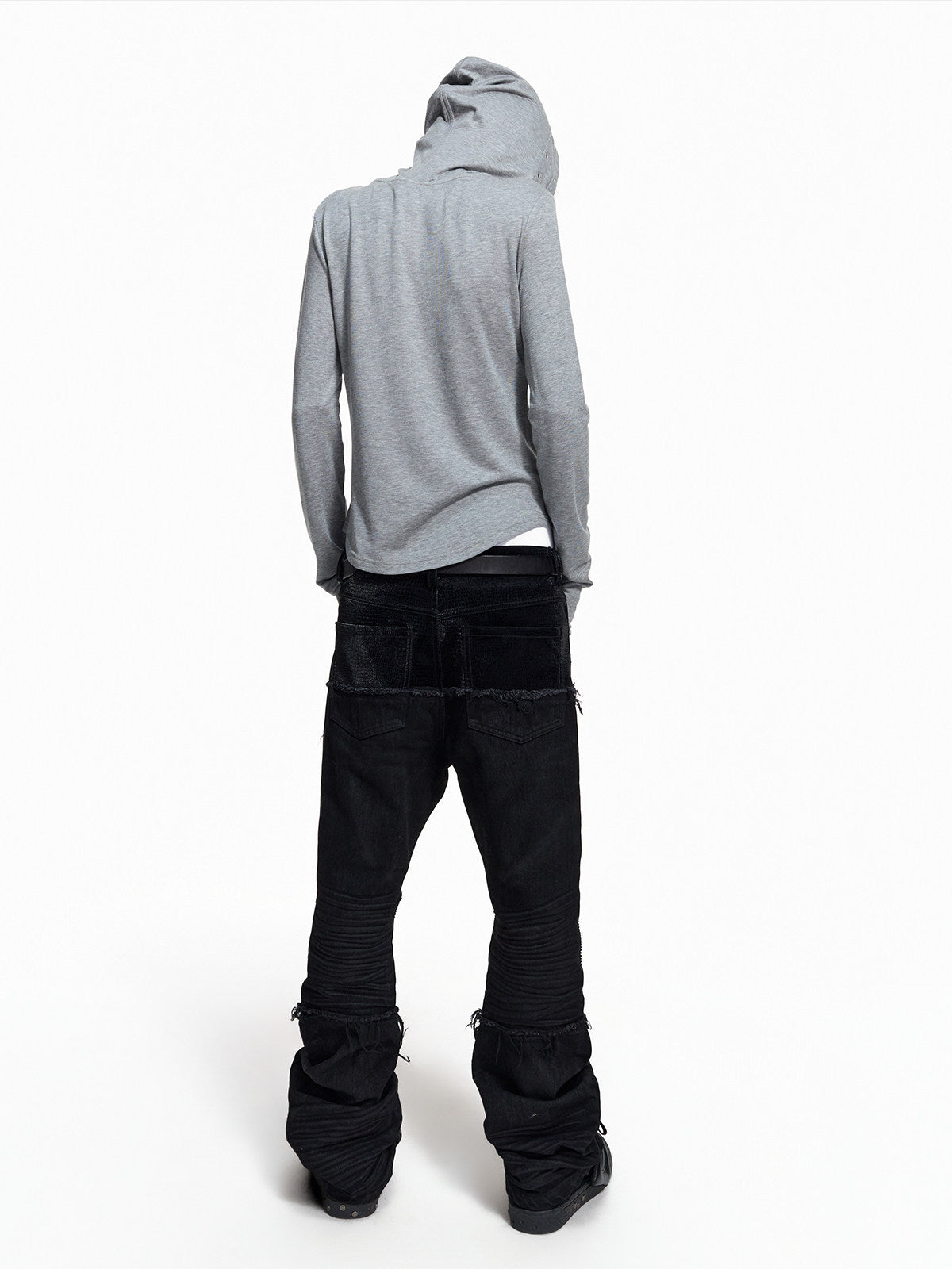 GHOSTLINE distressed stacked flare jeans