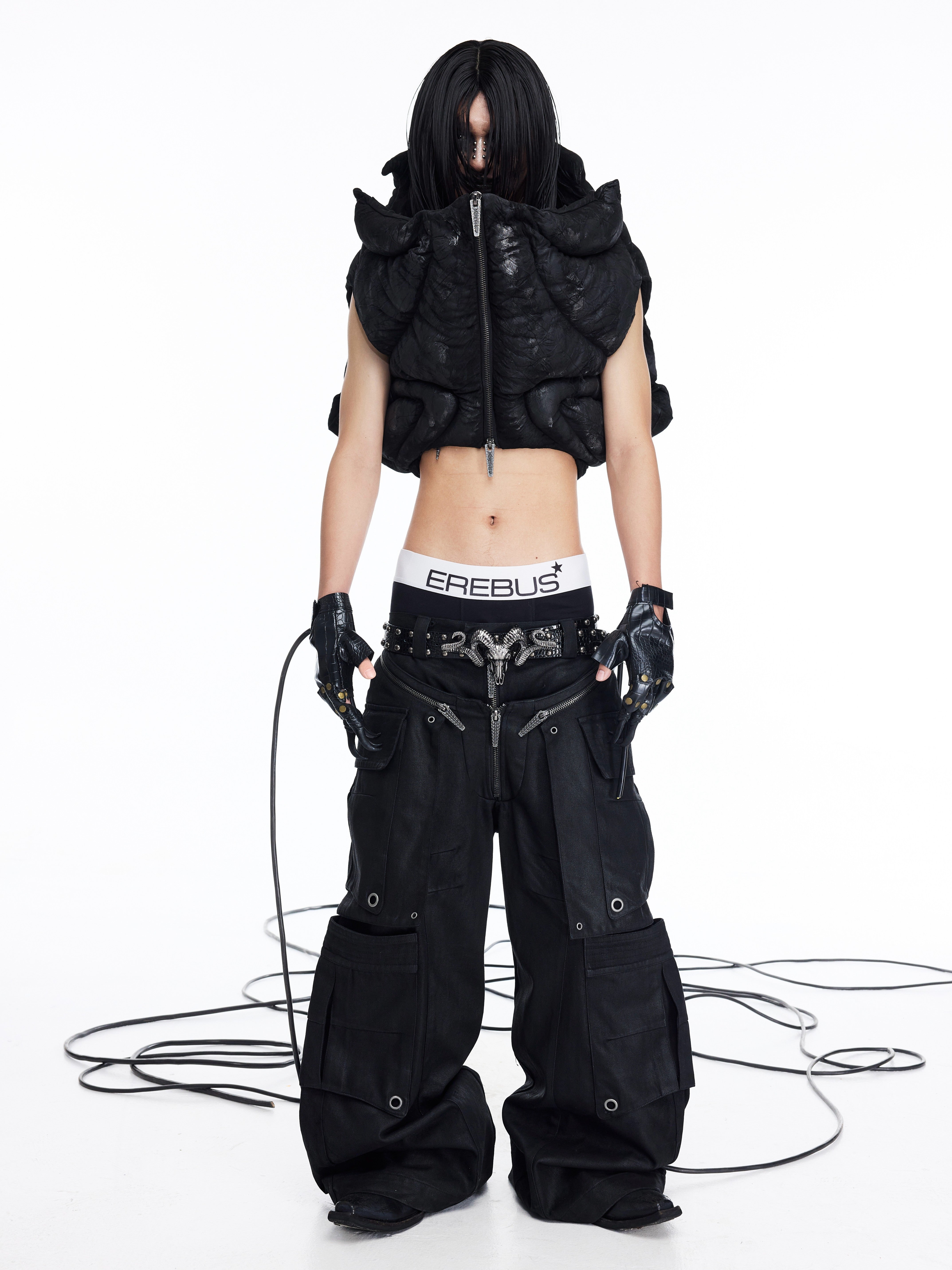 ALTER EGO WAXED CARGO JEANS