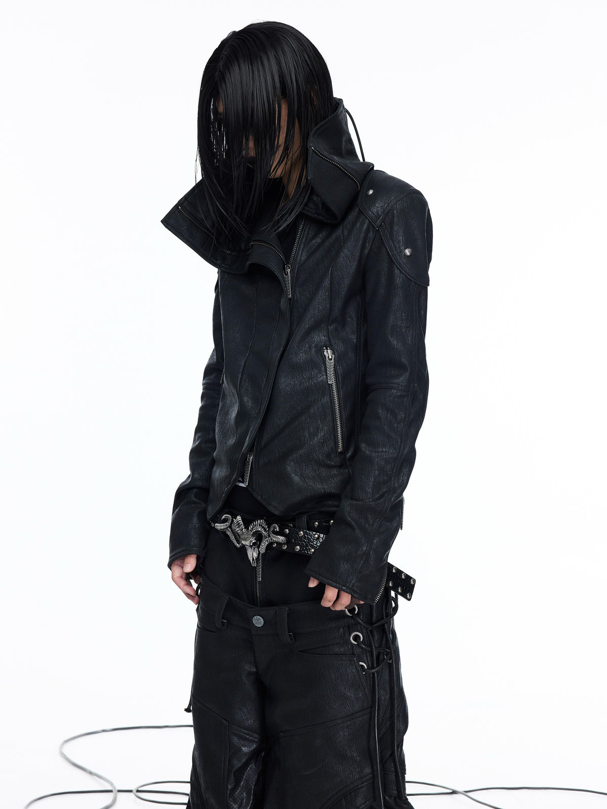 OFF AXIS LEATHER JACKET