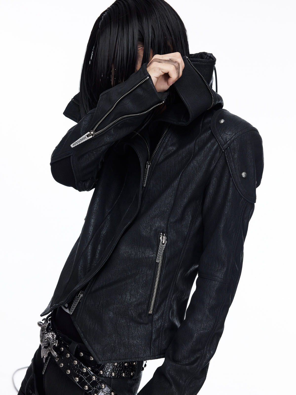 OFF AXIS LEATHER JACKET