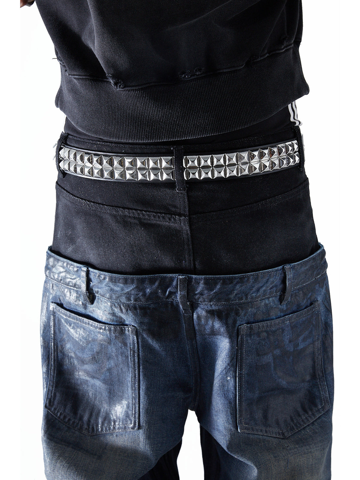 XALTER studded PU leather punk belt