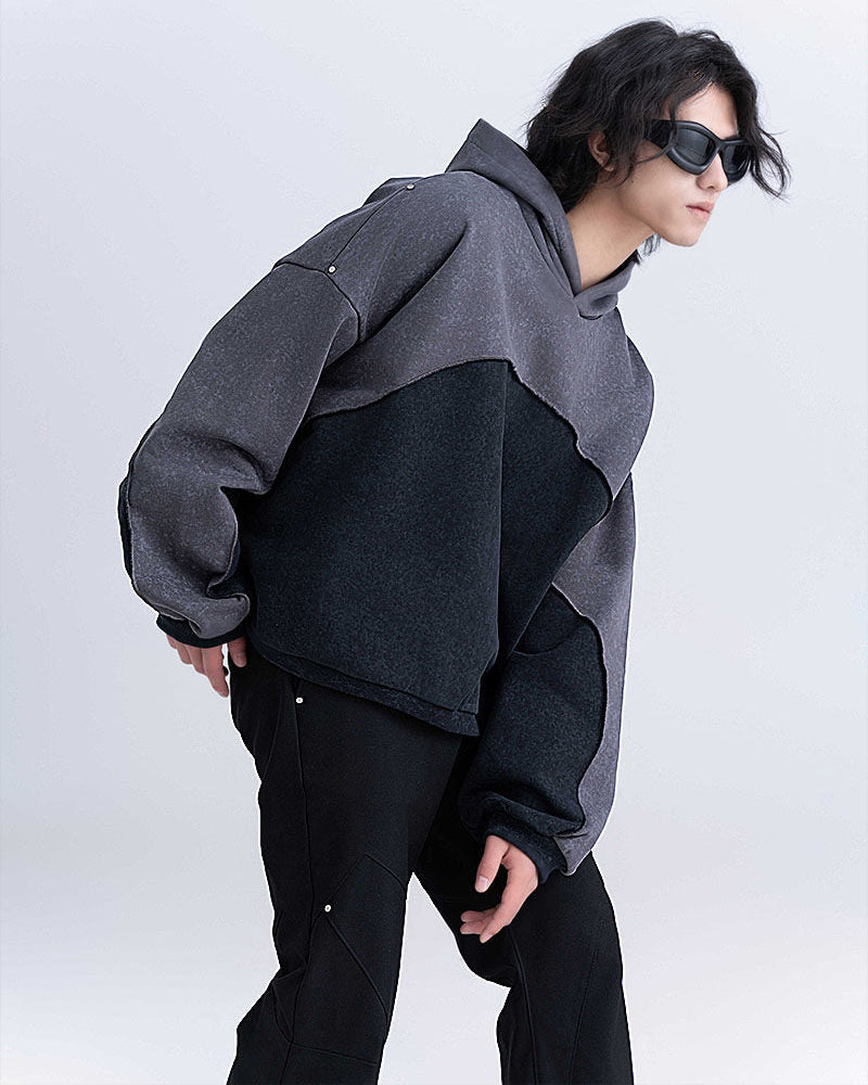 XEQUATION SUDADERA CON CAPUCHA COLOR BLOCK WASTE