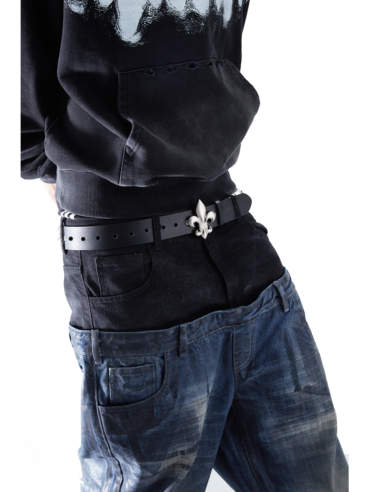 XALTER studded PU leather punk belt