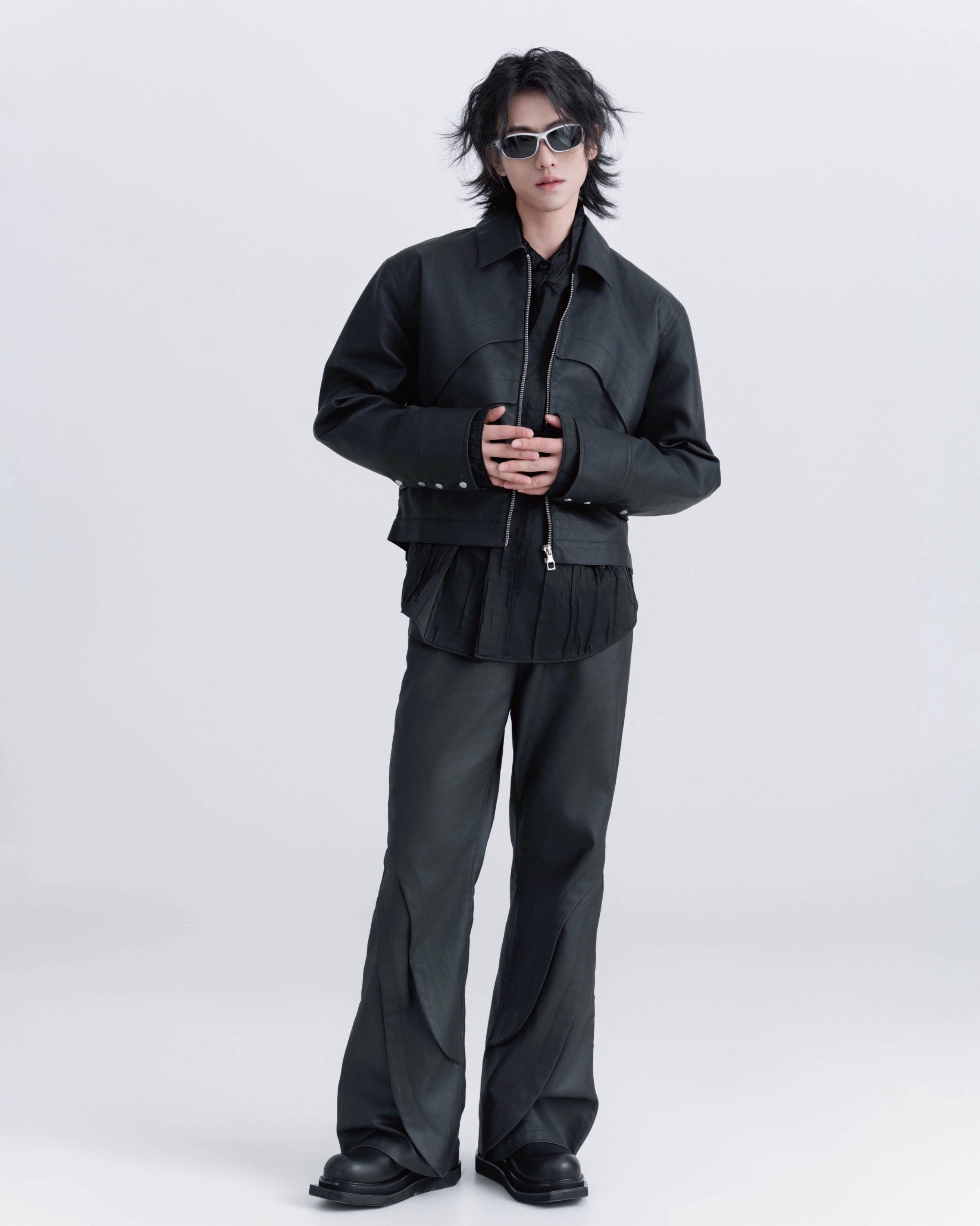 Xequation Waxed Padded Biker Jacket