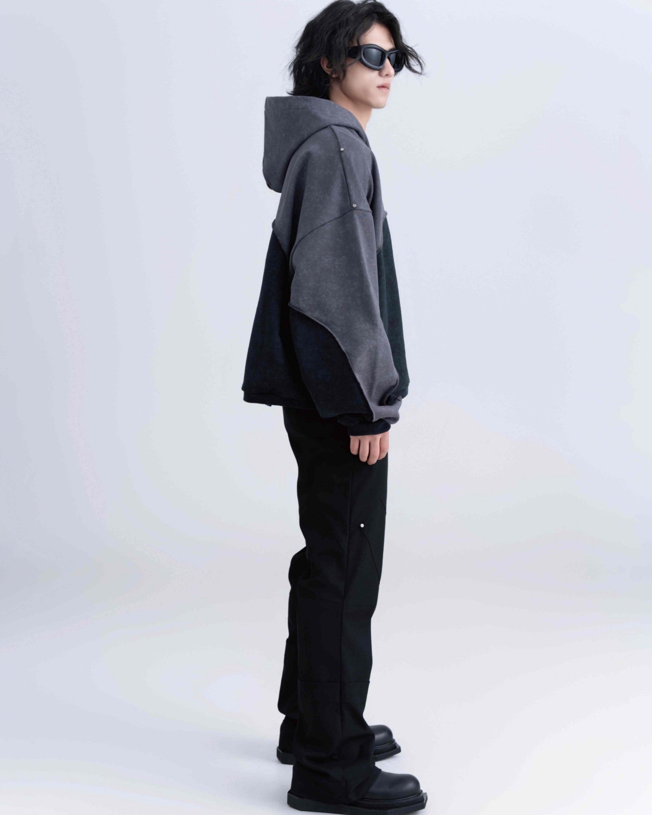 XEQUATION SUDADERA CON CAPUCHA COLOR BLOCK WASTE