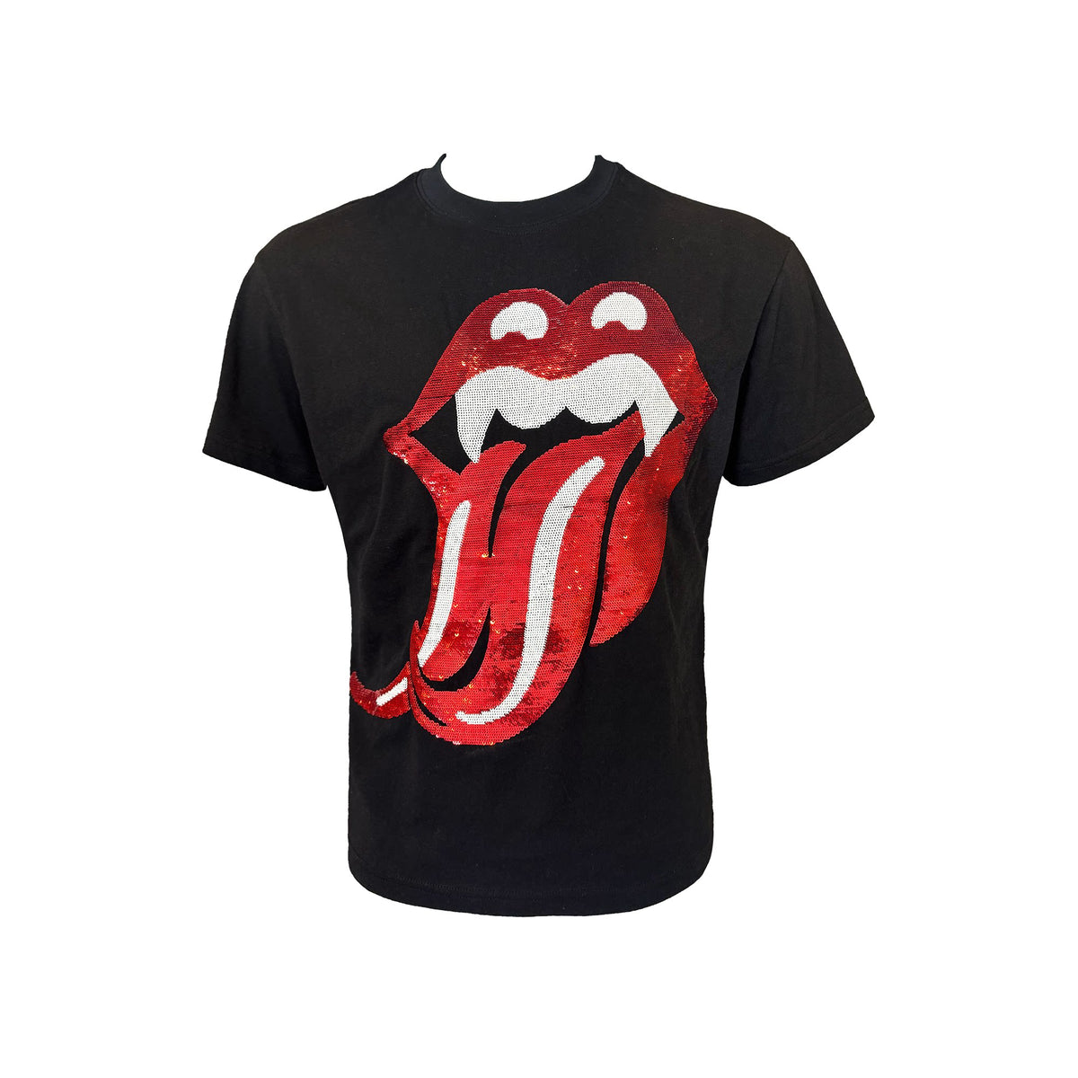 BAD TASTE sequin graphic cotton linen tee
