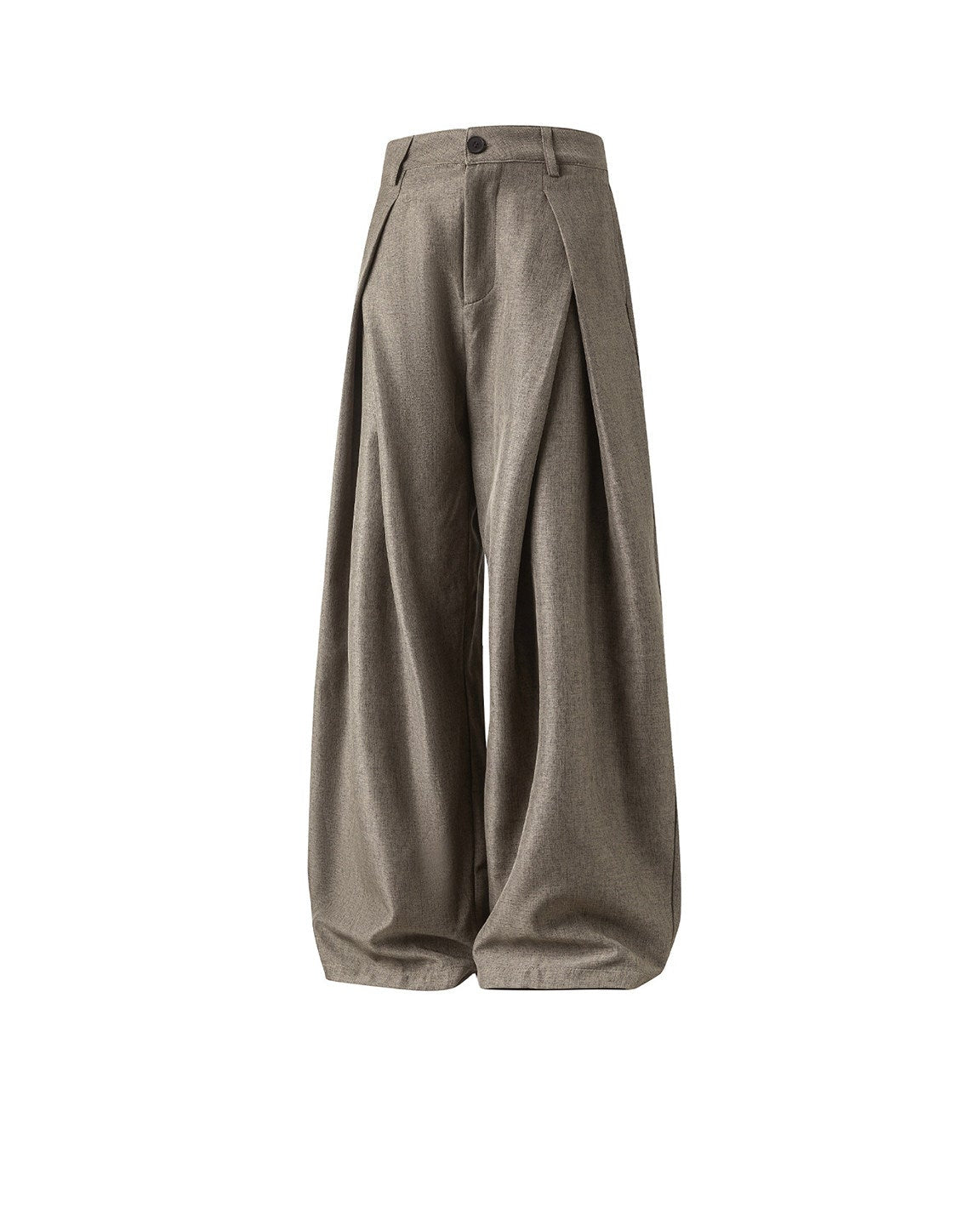 ELSEWHERE cross-pleated relaxed straight-leg cotton trousers, additional product photograph 9 | OFFCULTURE®