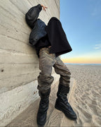 BOTAS MARTIN DE MOTOCICLISTA DESTRUIDAS MODELO WASTELAND