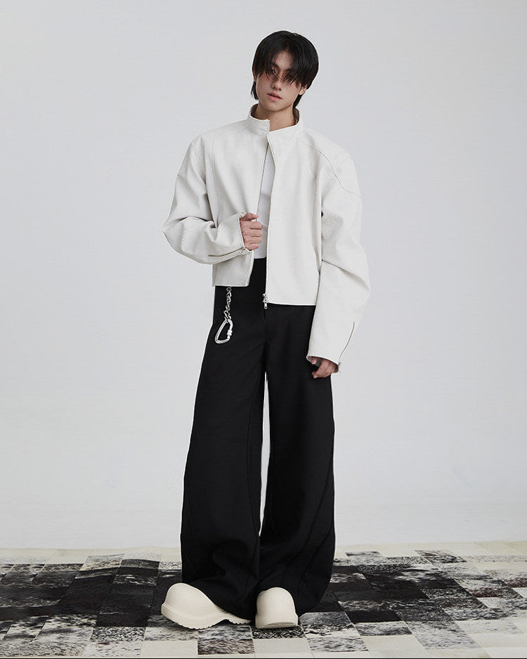 CURVED WIDE FIT PANTS