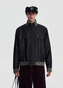 CHAQUETA DE MEZCLILLA DE ANTE OPENFLY