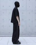 REFLECTIVE CURVED WIDE TRACK PANTS