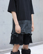 DECONSTRUCTED SPLICED DISTRESSED TEE