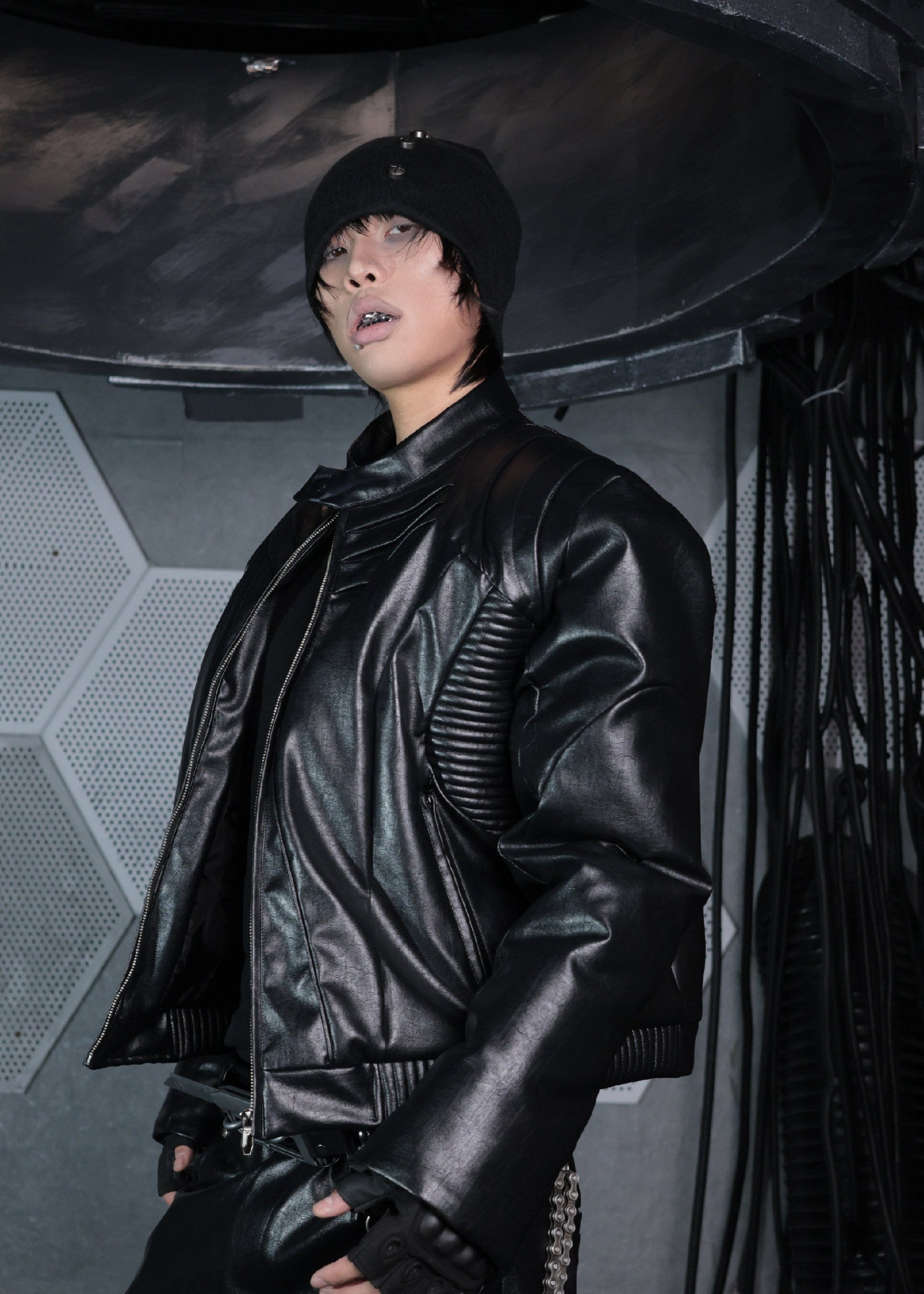 25AW SSIN7 KNIGHT SCALE BIKER JACKET