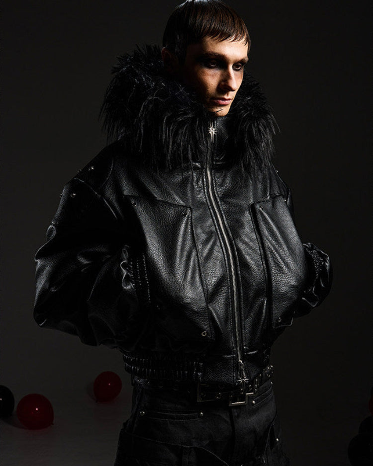 DETACHABLE HOODED BOMBER JACKET