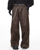 CAMO PLEATED WIDE PANTS