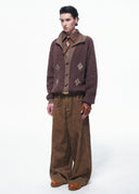 SCRIPT-X ARGYLE KNIT CARDIGAN