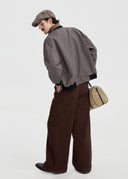 SCRIPT-X PLAID BOMBER JACKET