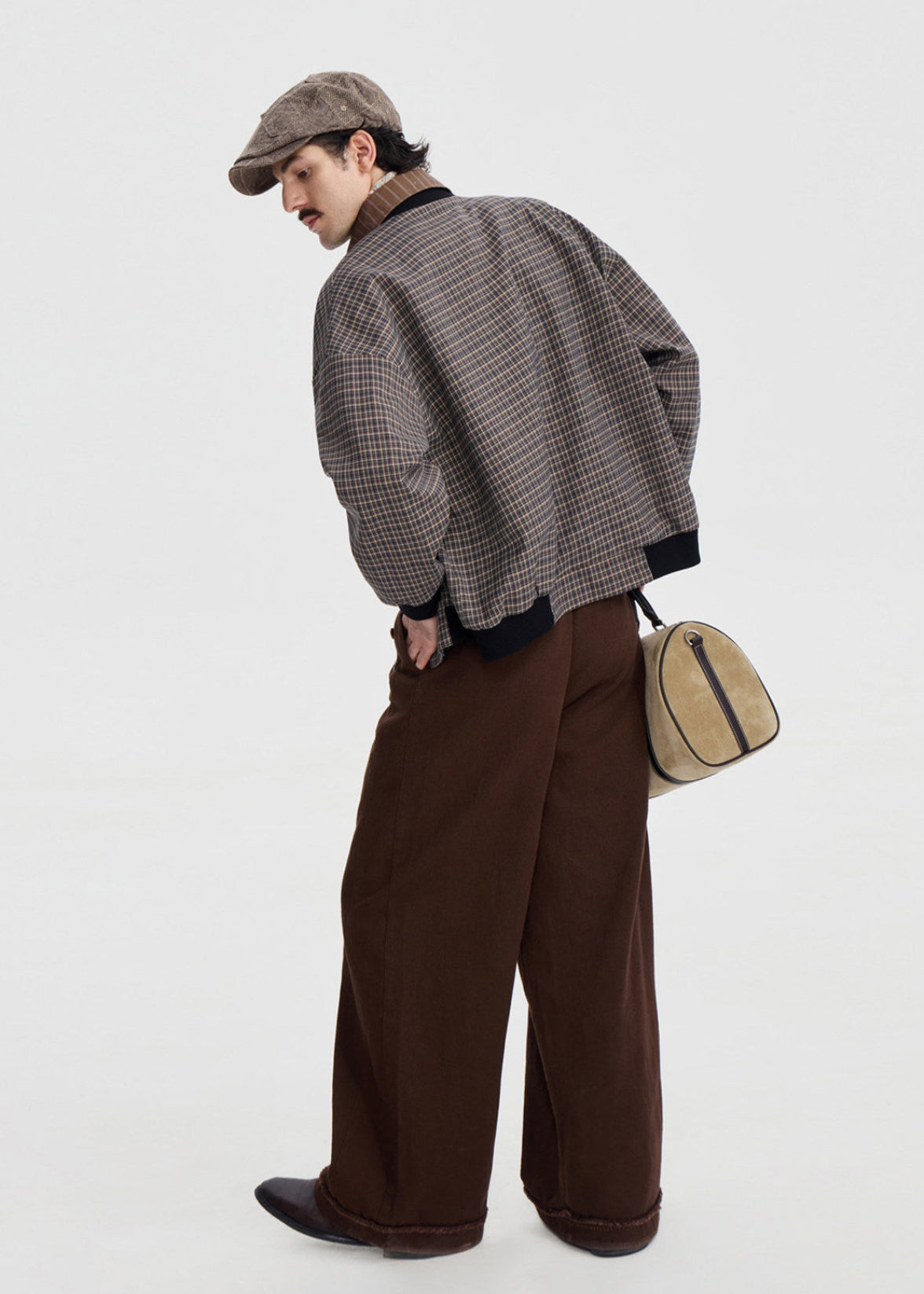 SCRIPT-X PLAID BOMBER JACKET