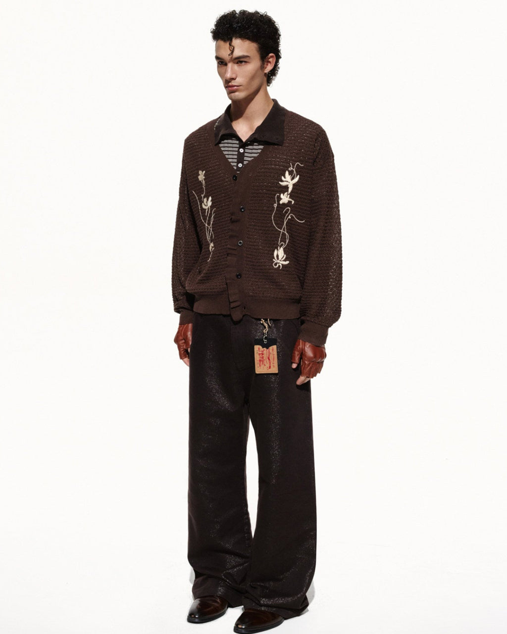 SCRIPT-X LINEN LYOCELL EMBROIDERED SHIRT