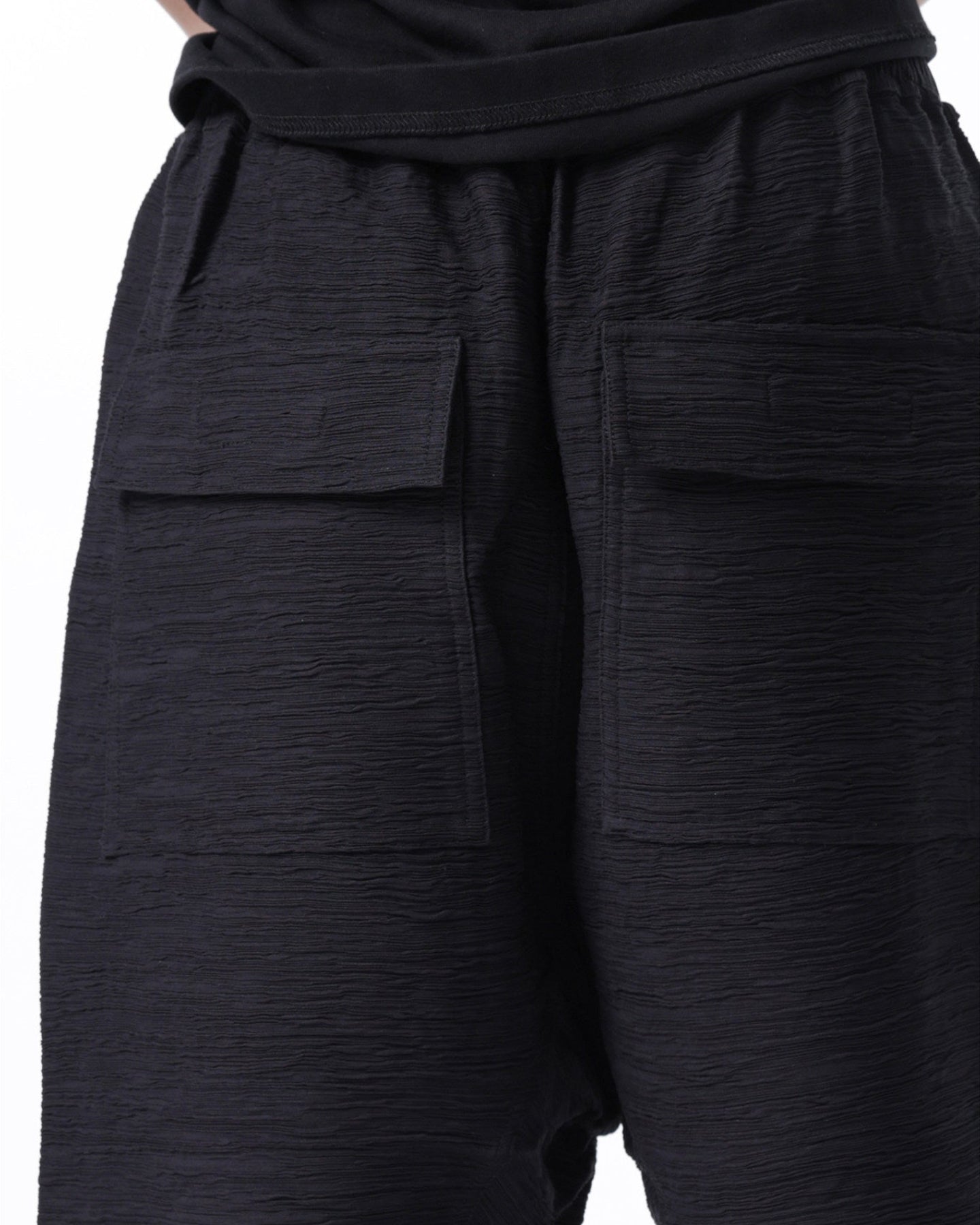 ZIPPER DETAIL HAREM SHORTS