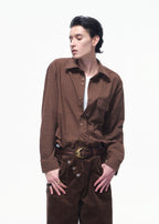 SCRIPT-X PLAID TWO-BUTTON SHIRT