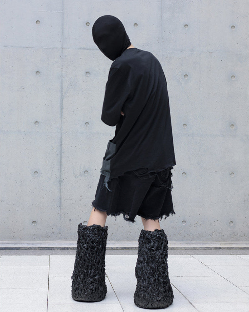 DECONSTRUCTED SPLICED DISTRESSED TEE