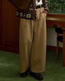 WOOL JACQUARD WIDE PANTS