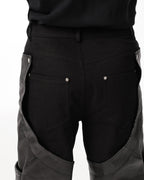 DECONSTRUCTED BIKER LAYERED PANTS