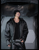 Sudadera con capucha y textura de armadura NIGHT ILLUSION SSIN7 25FW