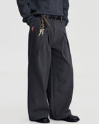 WAIST PLEATED WIDE TROUSERS