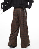 CAMO PLEATED WIDE PANTS