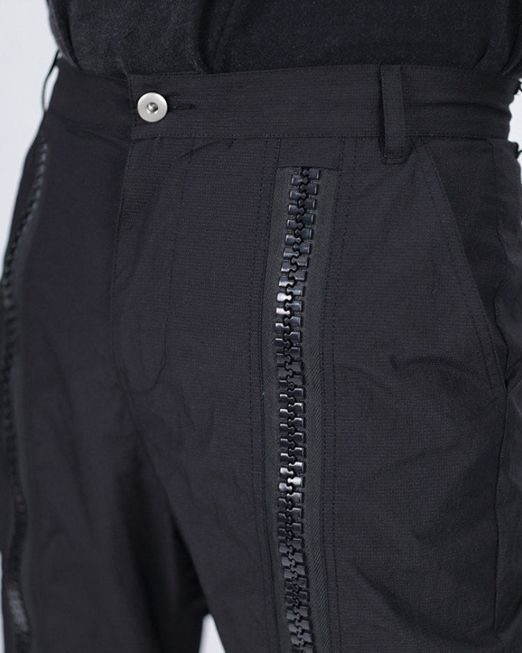 ZIPPER PARACHUTE FLARE PANTS