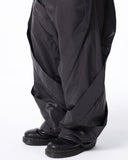 SPIRAL DRAPED WAXED PANTS