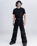 ZIP DARK FLARE PANTS