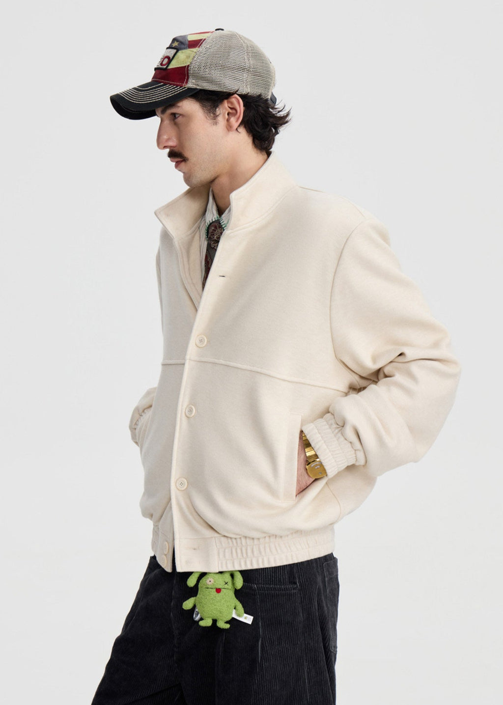 SCRIPT-X STAND COLLAR JACKET