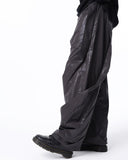 SPIRAL DRAPED WAXED PANTS