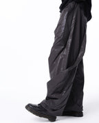 SPIRAL DRAPED WAXED PANTS