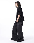 WIDE LEG CARGO PARACHUTE PANTS