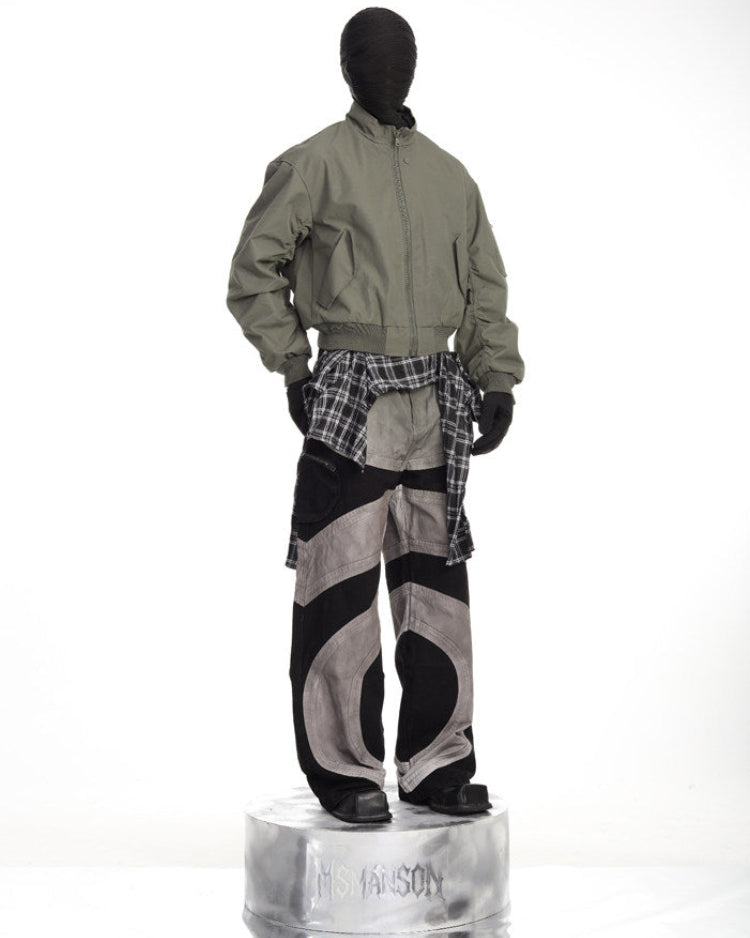 LAYERED SPLICED JEANS
