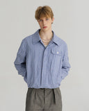 XEQUATION PLAID CRINKLE SHIRT JACKET