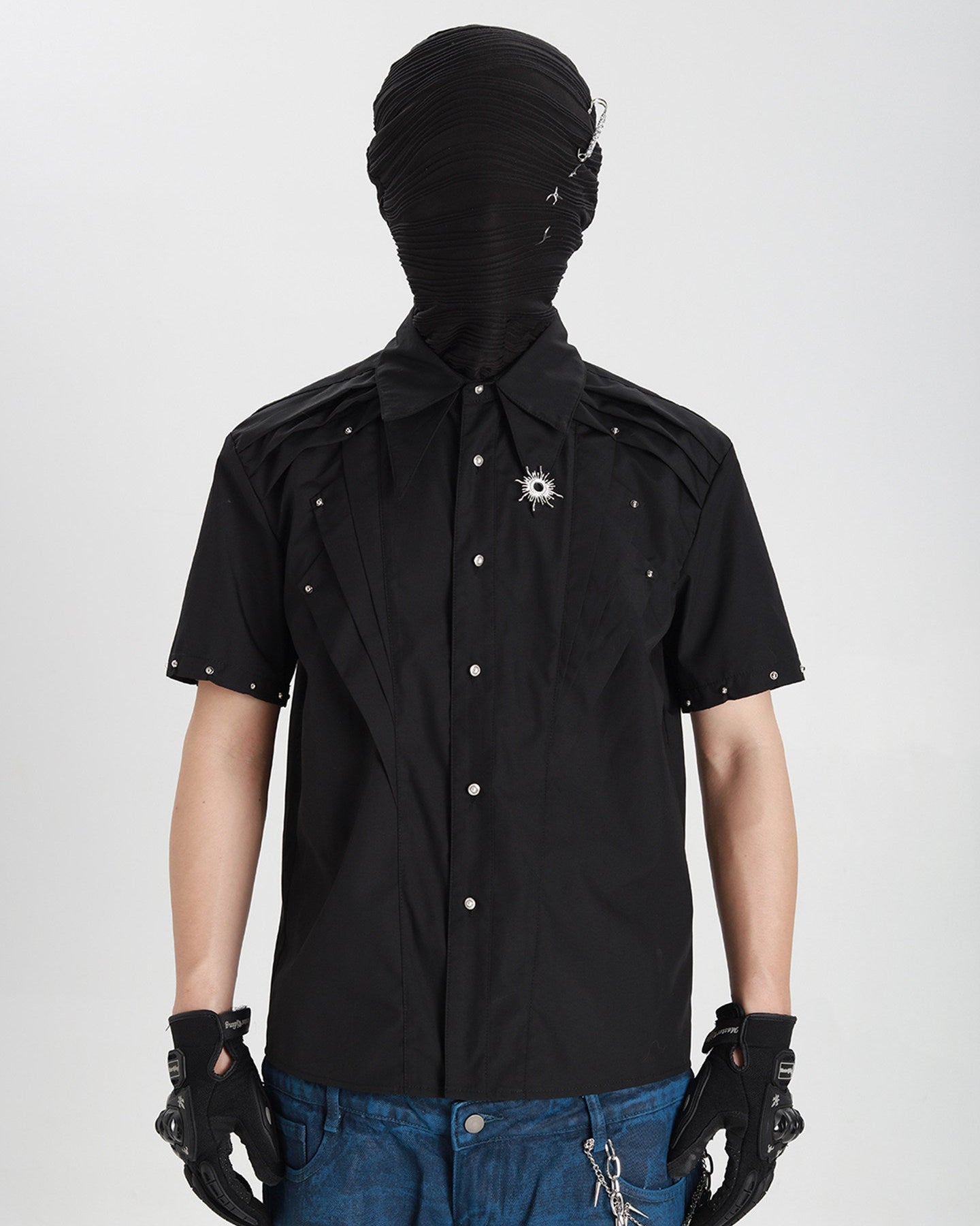 DECONSTRUCTED RIVET DETAIL SHIRT