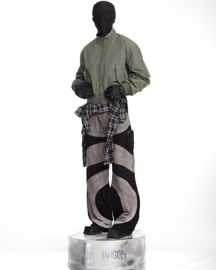 LAYERED SPLICED JEANS