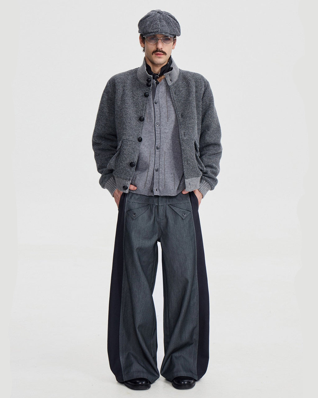 WOOL DECON STRUCTED PANTS