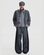 WOOL DECON STRUCTED PANTS
