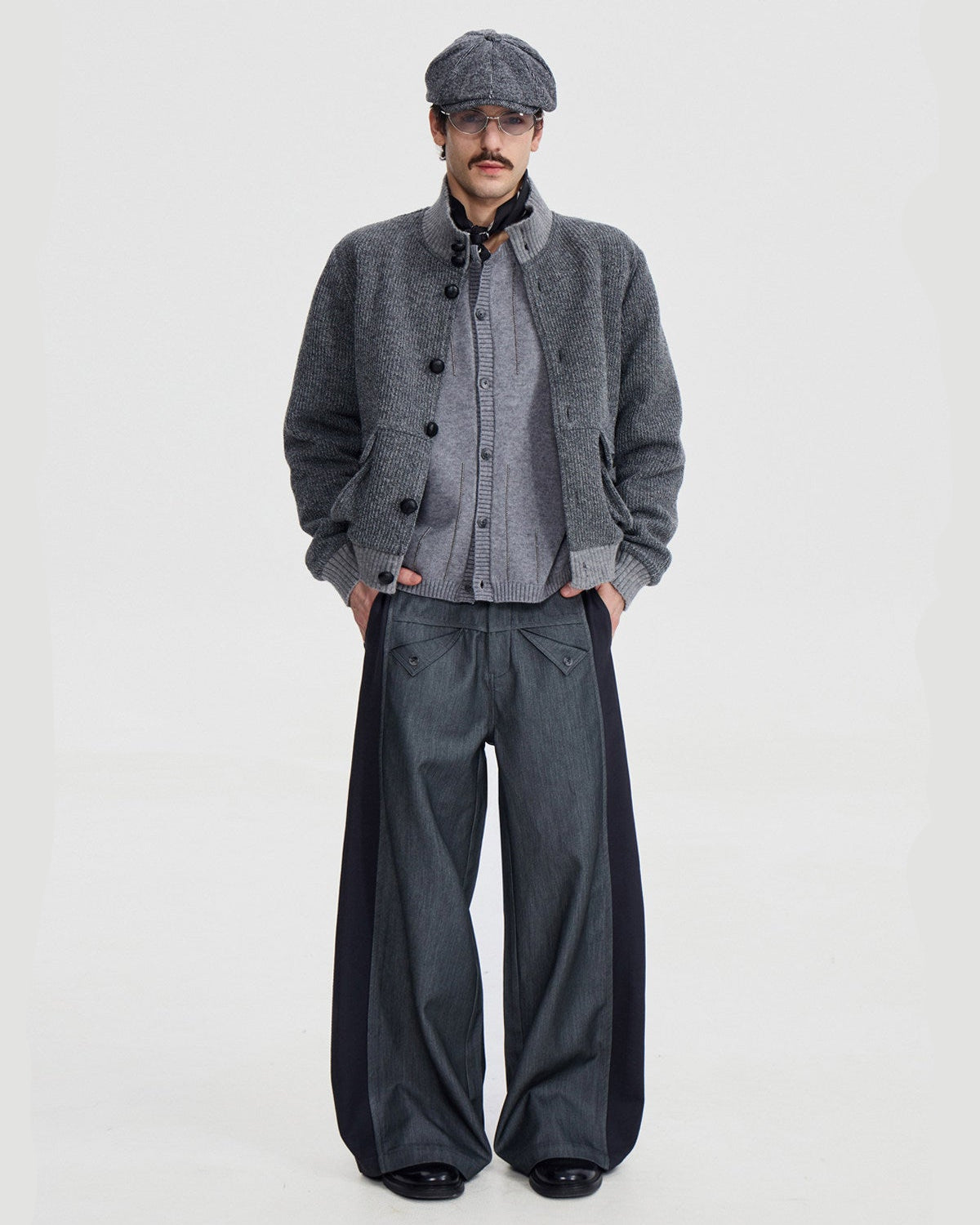 WOOL DECON STRUCTED PANTS