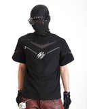 ZIP DETAIL DECONSTRUCTED LOGO GRAPHIC TEE