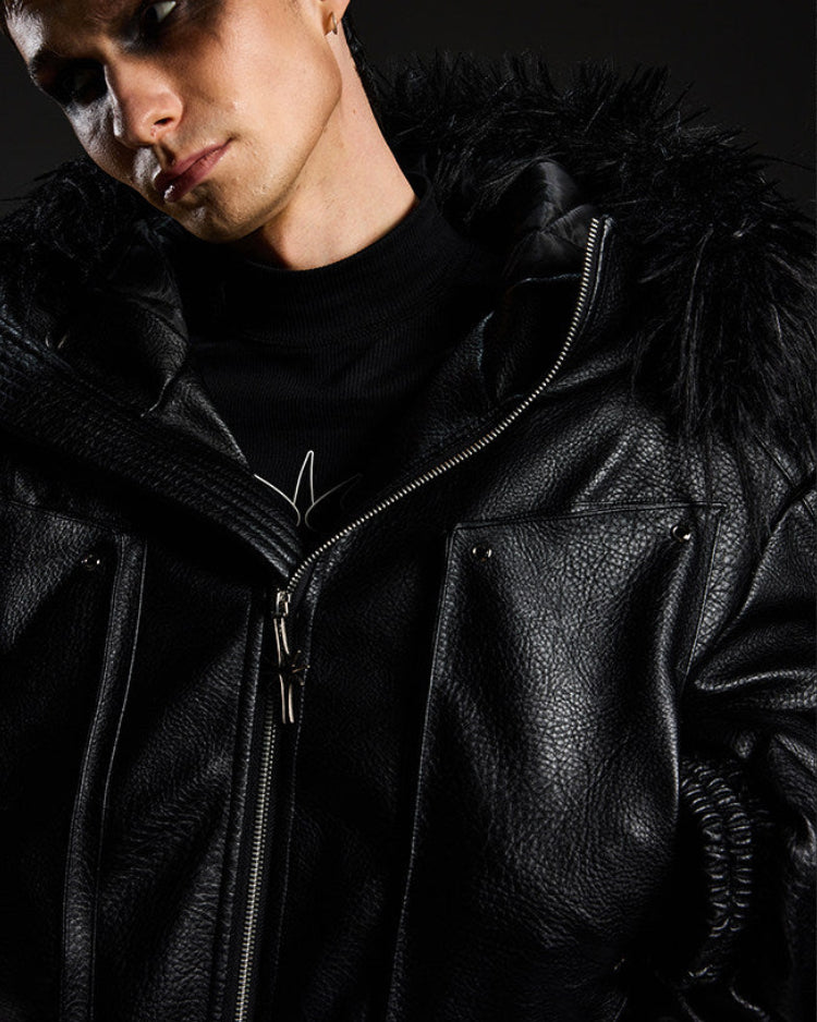 DETACHABLE HOODED BOMBER JACKET