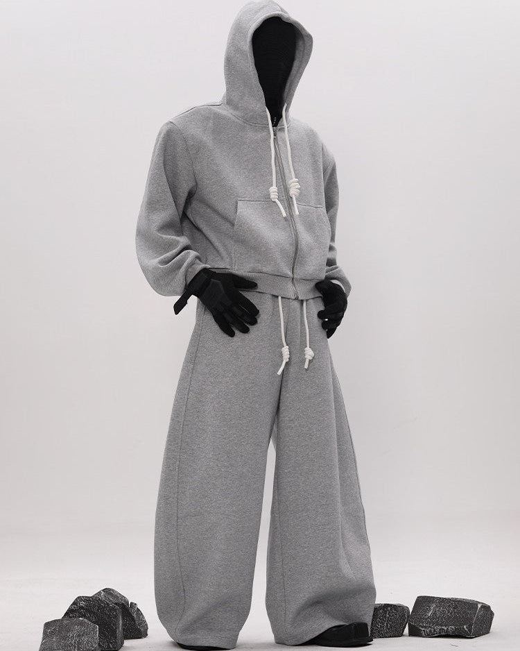 WIDE LEG ARC SWEAT PANTS