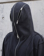 HOODED ZIP MASK OPIUM JACKET