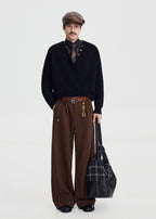 SCRIPT-X WOOL WRAP CARDIGAN